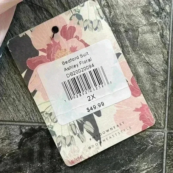 Nwt DOWNEAST x Ashley Rose Reeves Bedford One Piece SZ 2x - Picture 2 of 4